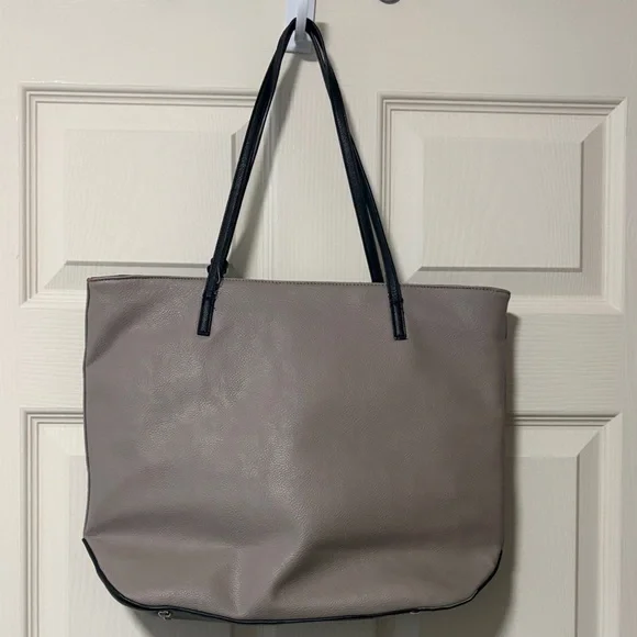 Nine West Gray/Taupe and Black Tote Bag - Picture 5 of 9